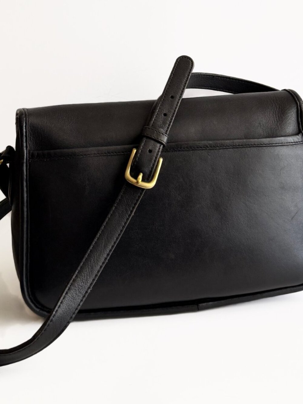 Vintage Coach 9790 City Bag Black Leather USA Crossbody 1994 - Picture 3 of 16